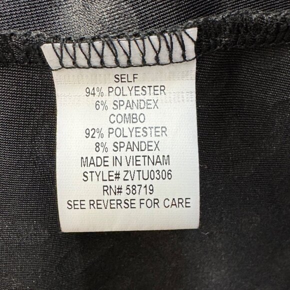 Womens Black Velvet Leopard Print Top With Lace Bell Sleeves By NY Collection 3X - Picture 10 of 11